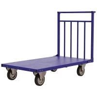 Тележка платформенная ТПУ 10 (г/п 700 кг, 1800x800 мм, колёса усиленная чёрная резина 200 мм)